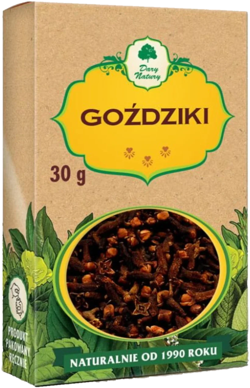 Kartonowe opakowanie: Goździki Dary Natury, 30 g